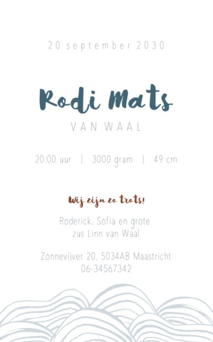 kaart achterzijde