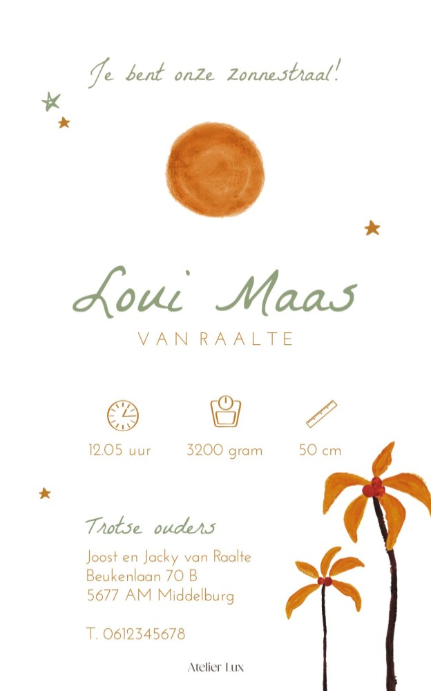 kaart achterzijde
