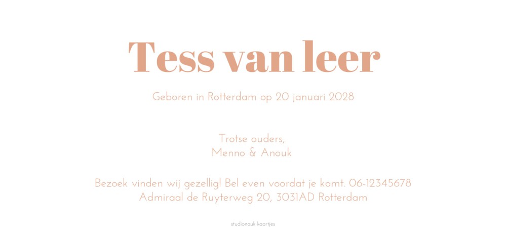 kaart achterzijde
