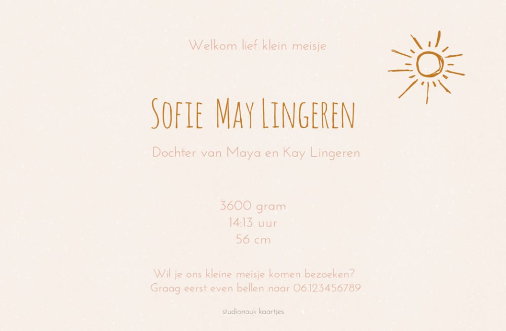 kaart achterzijde