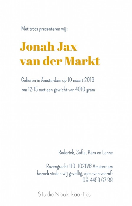 Jonah sterrenbeeld geboortekaartje achter