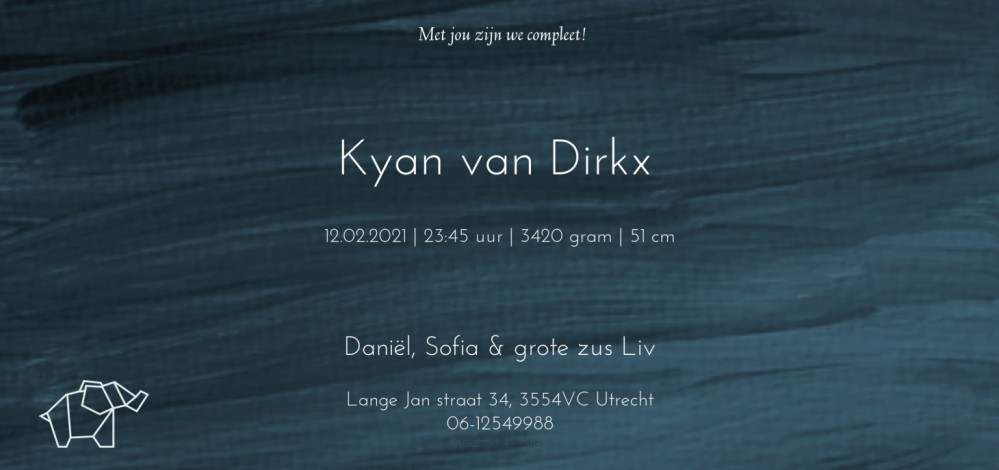 kaart achterzijde