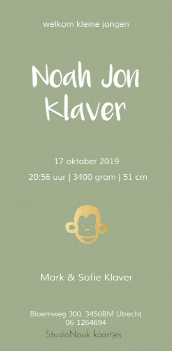 kaart achterzijde