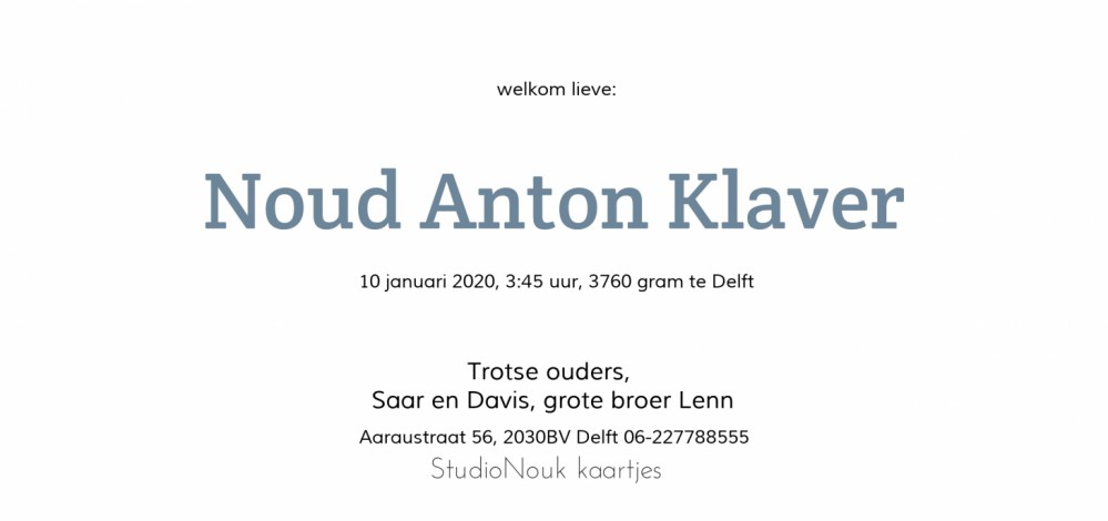 kaart achterzijde