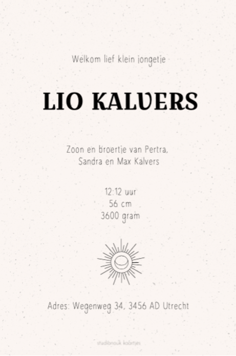 kaart achterzijde