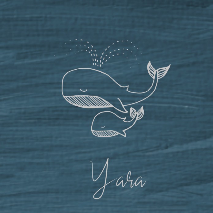 Geboortekaartje Walvis - Yara