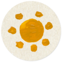 Sluitsticker zon
